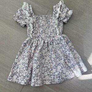 Amazon Essentials x Sofia Grainge Blue Ivory Floral Kids Dress